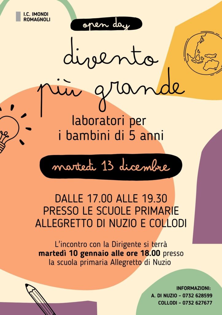 Iscrizioni a.s. 2023-2024: Open Day Scuola Primaria